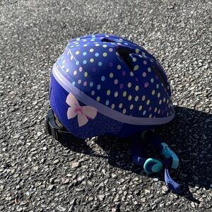 Polka Dot Kids Helmet with Bow